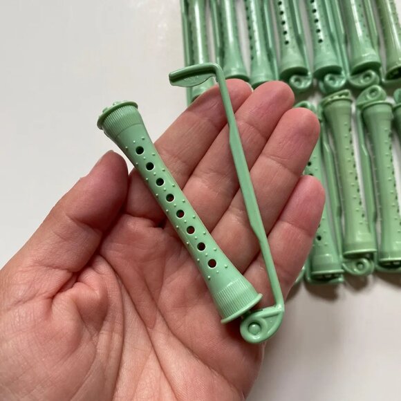 Vintage Swing Arm Perm Rods Hair Perming Curlers Green Tool Supply - Picture 2 of 2